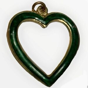 18K Gold Filled Heart-shaped Pendant, Charm, Love Charm, Love Pendant Vintage 90